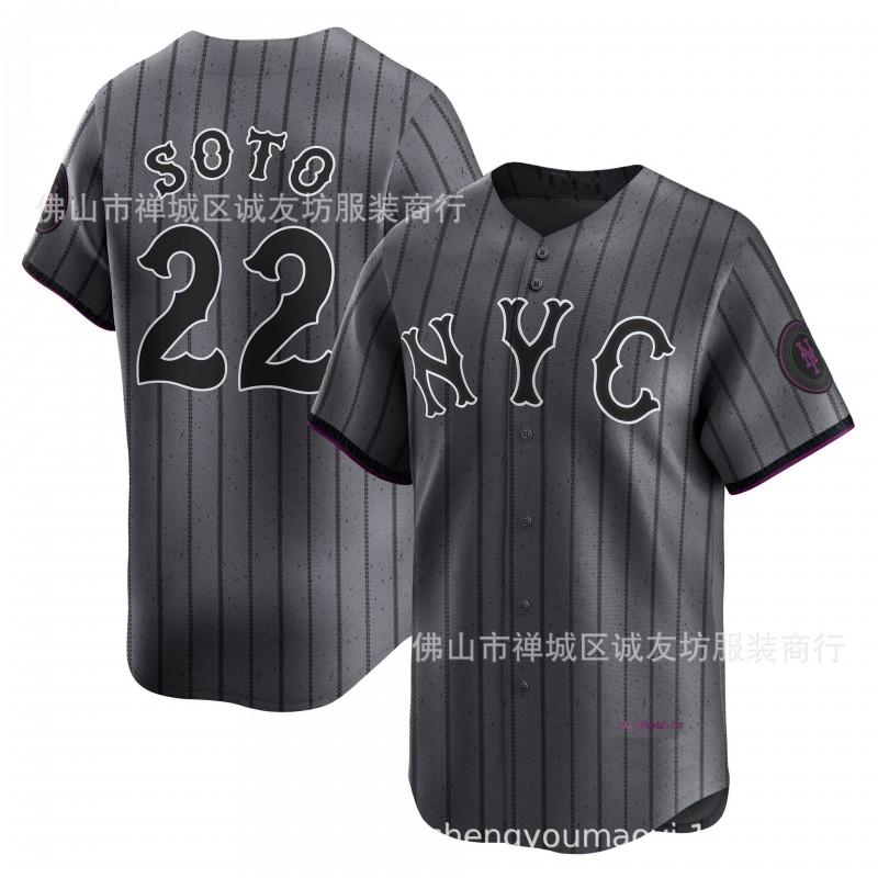 Mens Baseball Jersey New York Mets 22 Blue Pullover Sports Shirt Team Training Wear