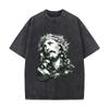 Through Christ I Can Do All Things Crown Thorns Philippians 4 13 Washed Short Sleeve Loose Streetwear Tee Hip Hop