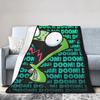 Invader Zim Taco Gir Y2K Cartoon Knitted Blanket  Fleece Throw Blankets Bed Sofa Decoration Soft Warm Bedspread