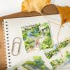1 Roll of Waterproof Rubber Adhesive Single Sided Masking Decorative Tape with Seasonal Landscape Motifs