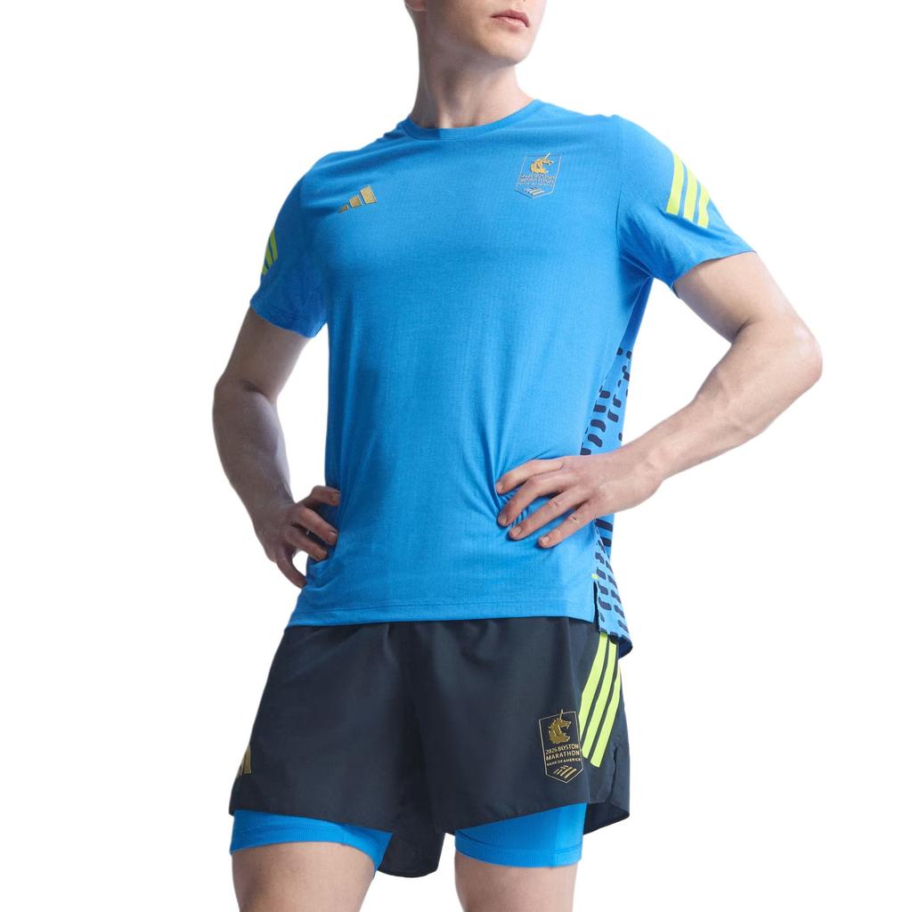 adidas Climacool Boston Marathon Zwei-in-Eins Reißfest Schweißableitend Laufshorts Herren shorts KE8460