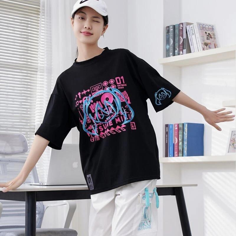 Miku Hatsune Cosplay Anime Manga Sports T-Shirt Tee Cotton Cotton Unisex M