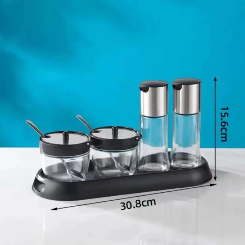 Mairon 304 Stainless Steel Glass Seasoning Set