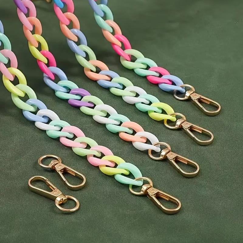 1PC Plastic Chain Female Mobile Phone Phone Case Acrylic Buckle Chain Macaron Color Lanyard Anti Loss And Anti Drop Multiple Sizes