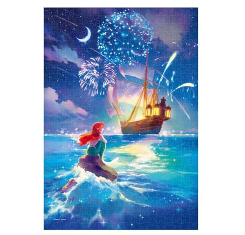 

Tenyo (Made in Japan) 500-piece Stained Art Jigsaw Puzzle - Disney s The Little Mermaid - Ariel: A Bustling Sea (25 x 36 cm) DSG-500-656 - Includes Se