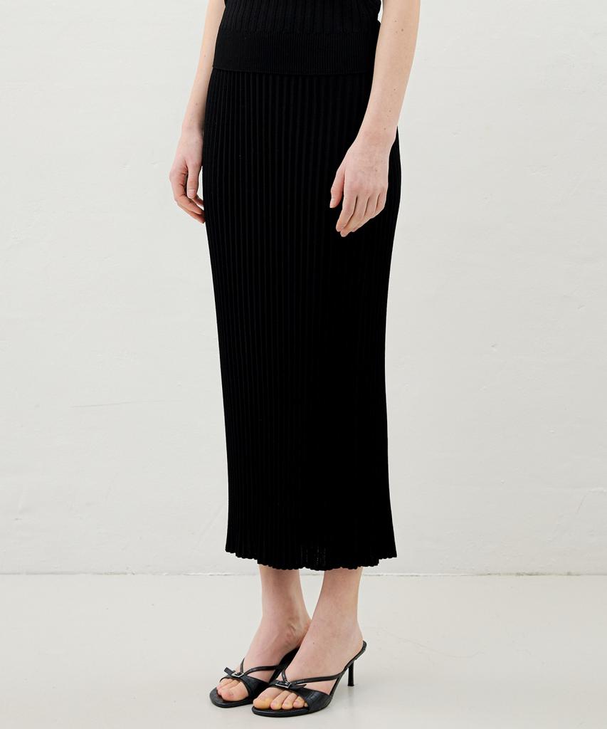 Ollibeudeollibeu Shobari Pleated Knit Skirt Ok6Ss2550