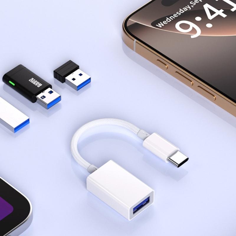 Reversible Type C To USB3.0 OTG Adapter Cable for Fast Data Transfer Compatibles Various USB C Devices and Switches