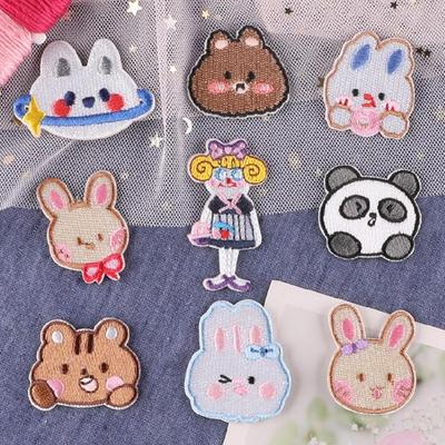 9 Pcs Lovely Animal Iron On Patches Cartoon Panda Applique Patches Embroidered Patches Repair Patches Sew On Patches
