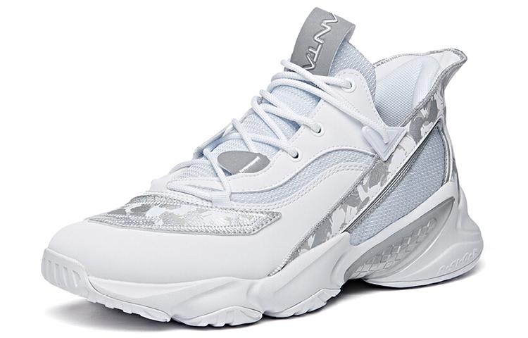 Men's Sneakers Anta Cushioning Slip Resistant Abrasion Resistant Basketball Shoes Men's White Silver