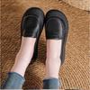 2026 Genuine Leather Loafers Women's Retro Round Toe Anti Skid Flats Woman Soft Daily Work Casual Walk Shoes Lady Zapatos Mujer