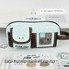 Large Capacity Pencil Case Cat Print Pencil Pouch Portable Pen Bag  Gift