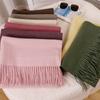 New Design Stamping Scarf Women's Winter With Classic Solid Thicken Student Long Shawl Lovers Neck Thicken Warm Echarpe Stole