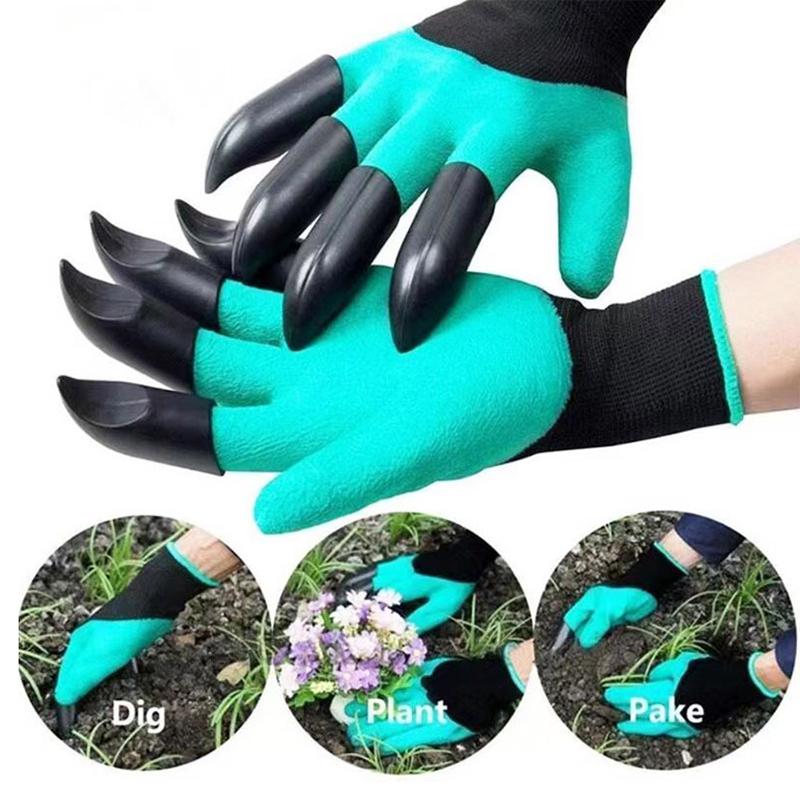 1 Pair Gardening Gloves with Claws, Quick Digging, Puncture Resistant, Universal Size