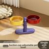 Rotatable Cat Food Water Bowl Suction Cup Type Cat Dog Dual-use Bowl  Dog Accessories