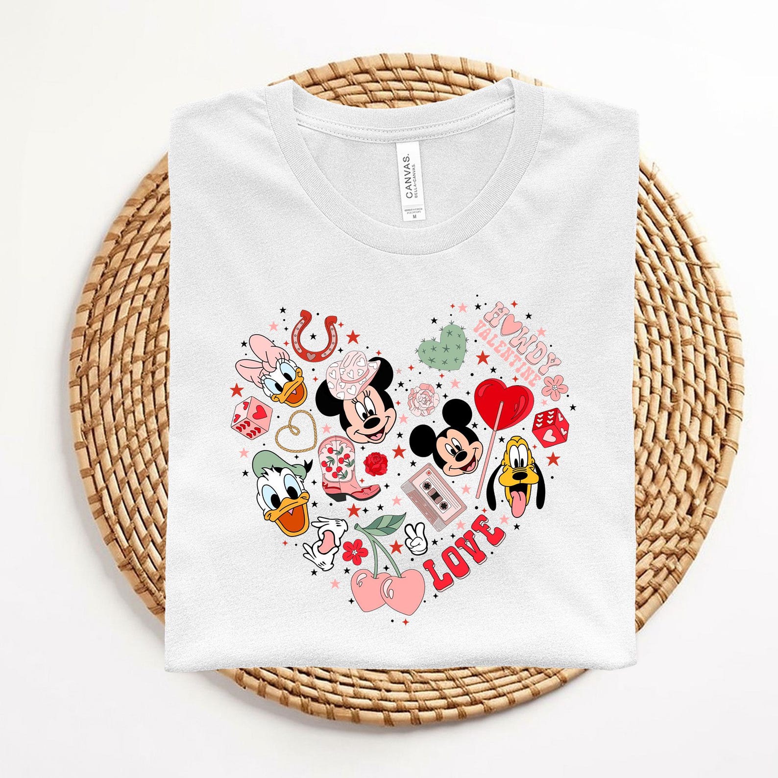 Disney Love Shirt, Mickey and Friends Valentine Shirt, Gift for her, Disney Valentine Tshirt, Valentines Day Gift, Cute Valentines Day Tee 4XL