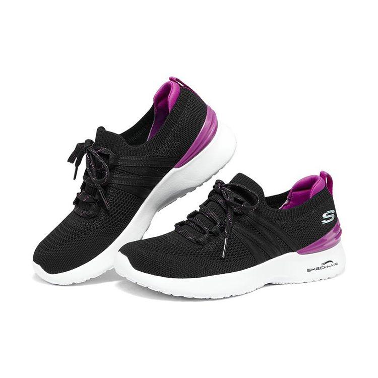 Skechers Skech-Air Dynamight Mesh Fabric Comfortable Daily Low-Top Lifestyle Shoes Women sneaker Black Purple 149750-BKPR