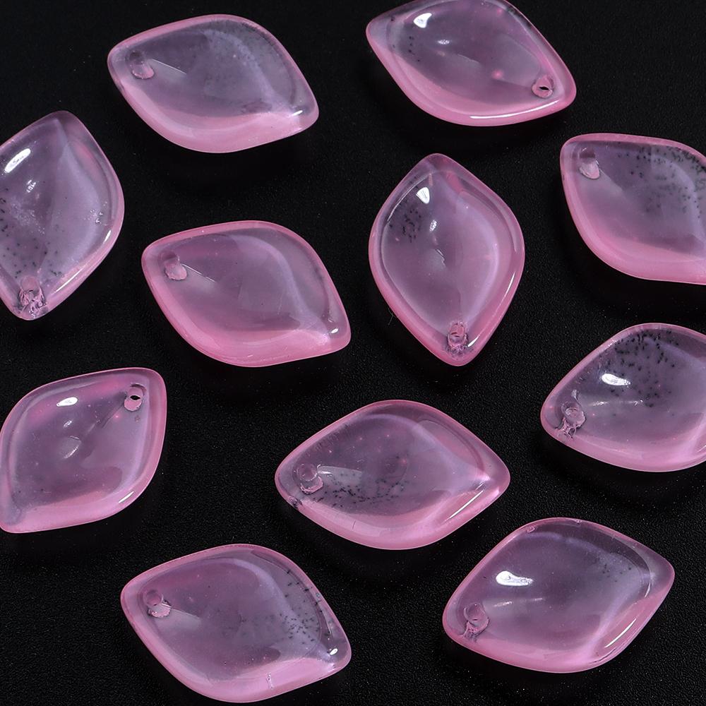 50pcs/lot Epiphyllum Petal Lampwork Beads Colorful Loose Glass Beads For Jewelry Making DIY Bracelet Necklace Crafts Accessories