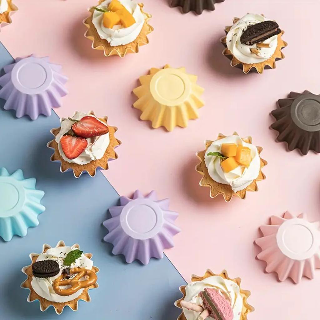 Pack of 50 Safe Food Grade Inks and Paper Grease Proof Cupcake Liners Holiday Party Mini Paper Baking Cups