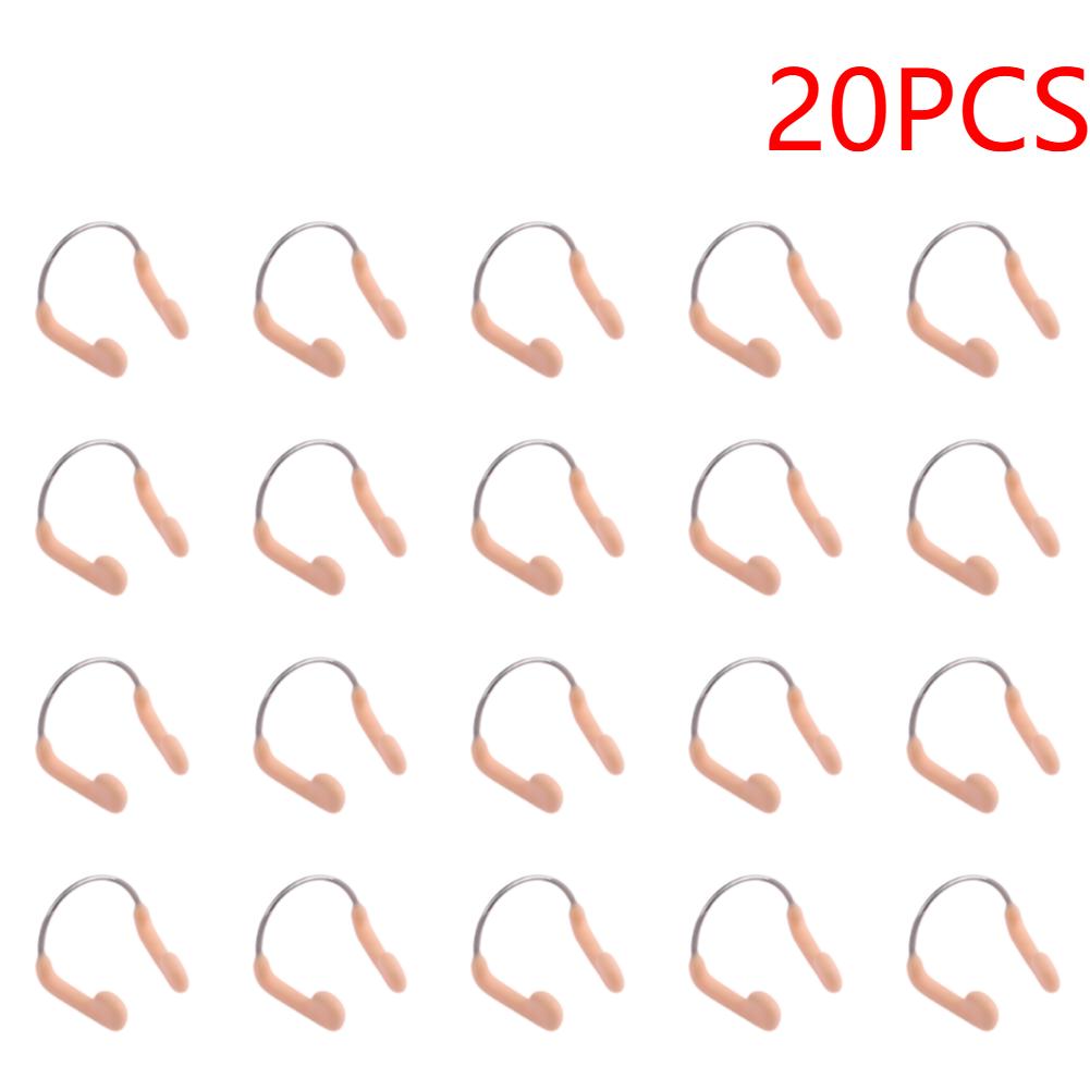 6-20PCS Swimming Nose Clip Anti-Choking Comfortable Waterproof and Non-slip Silicone Steel Wire Nose Clip for Swimming Diving