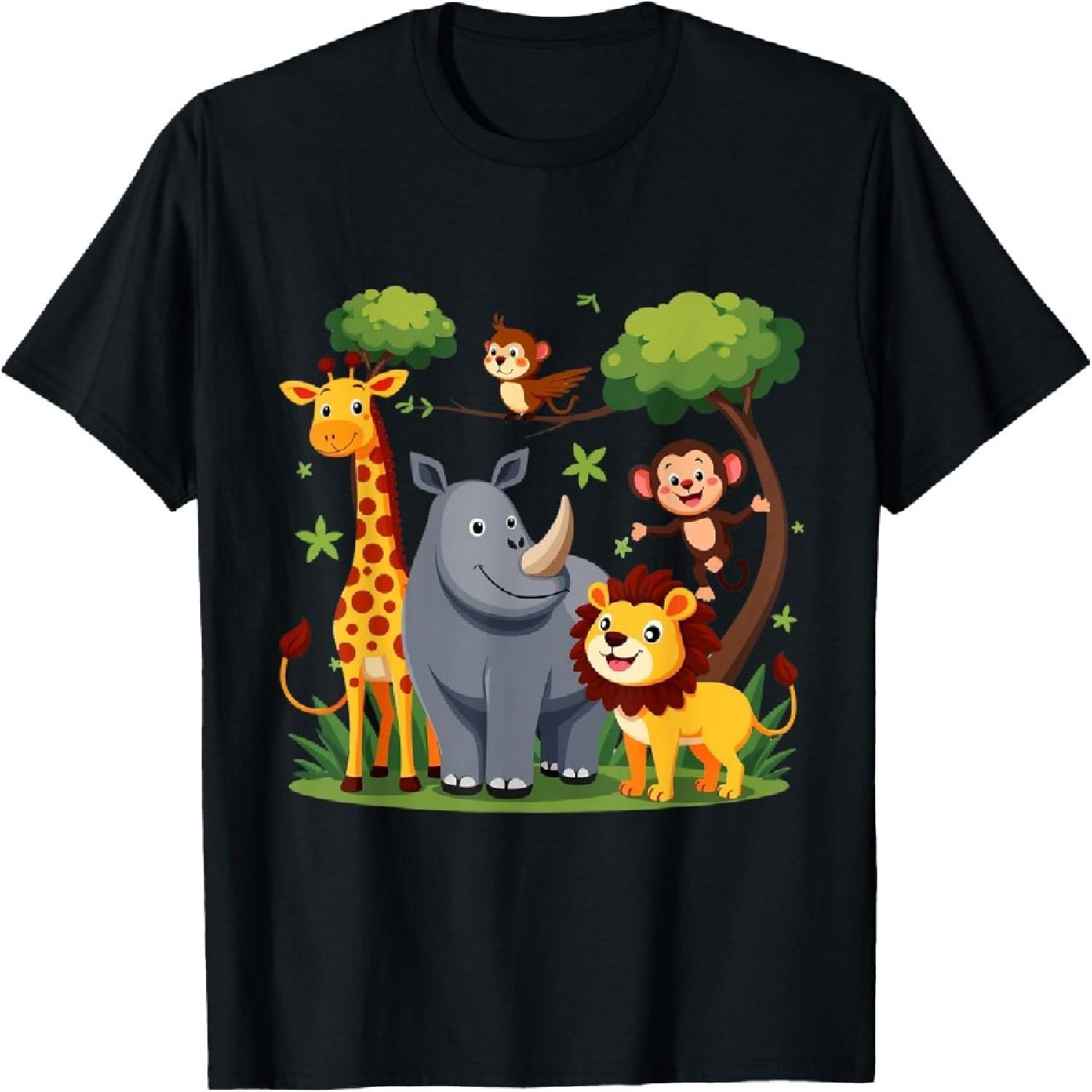 

Forest Animals Jungle Animal Idea For Kids & Animal Themed T-Shirt XXXXXL різнокольоровий