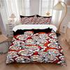 3pcs Christmas Santa Claus Bedding Set, Includes One Quilt Cover and Two Pillowcases (No Core), Festive Gift for Bedroom Decor