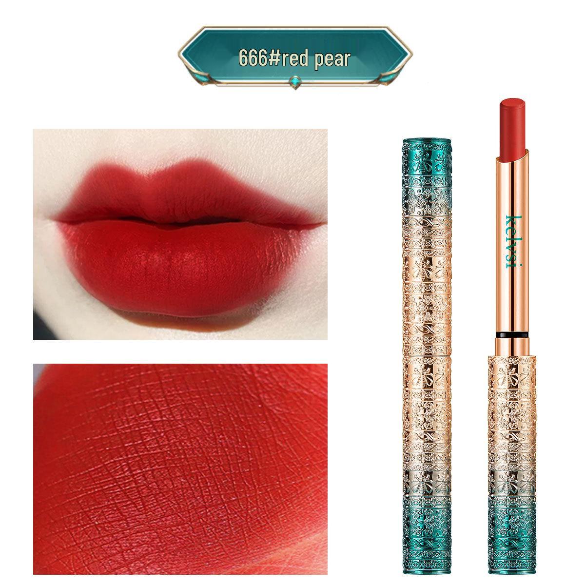 

Ке Лю Си Юэ Ян Бархатно-матовая помада: Долговечный, Непригорающий, Невыцветающий, Китайский стиль, Студенческое издание 0.8g