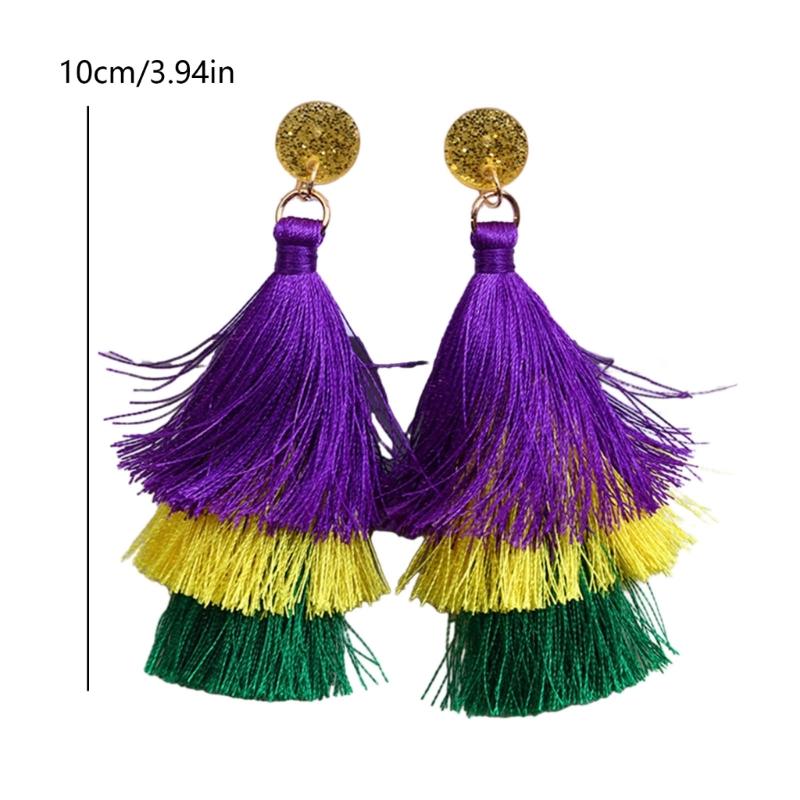 Fashion Carnival Earrings Bohemian Colorful Dangle Drop Earrings Brazilian Sambas Dancer Ear Accessories Pendant Earrings