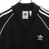 Adidas Trefoil Logo Zip Jacket O Black Blouson Men's Used