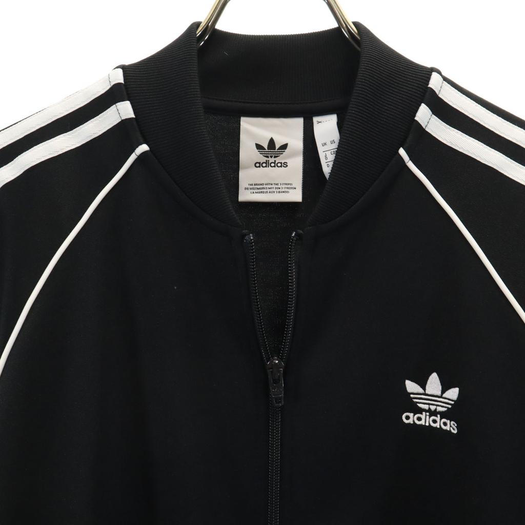 Adidas Trefoil Logo Zip Jacket O Black Blouson Men's Used