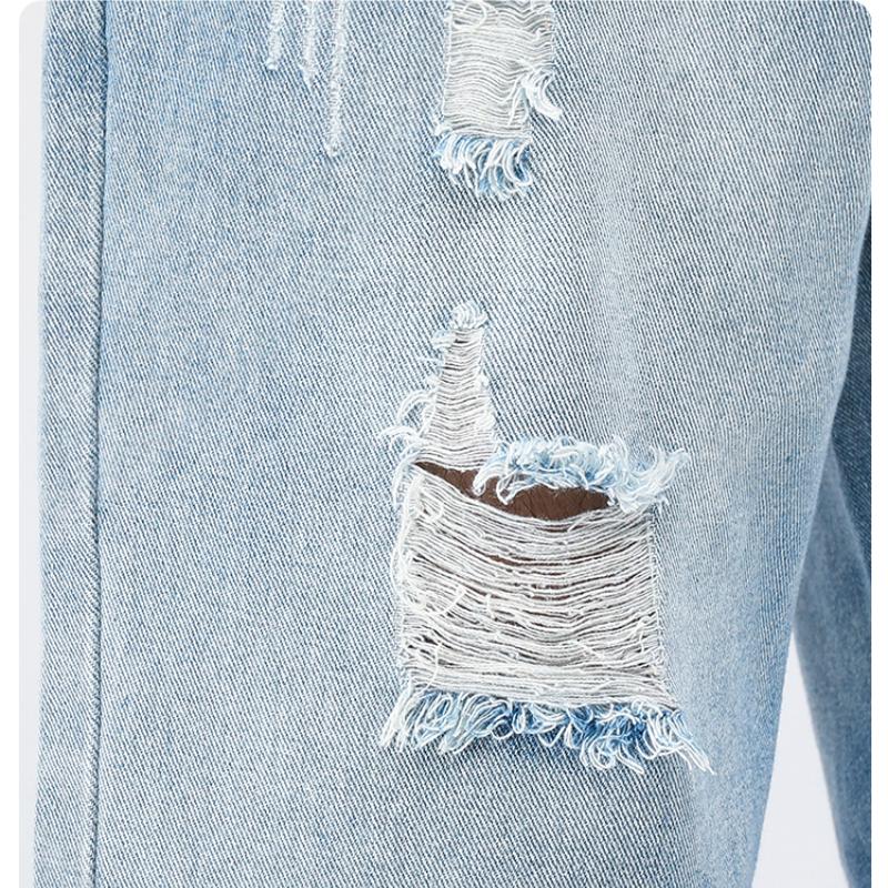 Five-point Pants Thin Section Denim Jeans Spring Summer Men's Hole Leisure Shorts