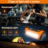 Startovací box do auta s vzduchovým kompresorem, 800 lumenovým LED světlem a 180 PSI přenosnou baterií, 12V automatický hustič pneumatik a startovací box v jednom, LCD displej