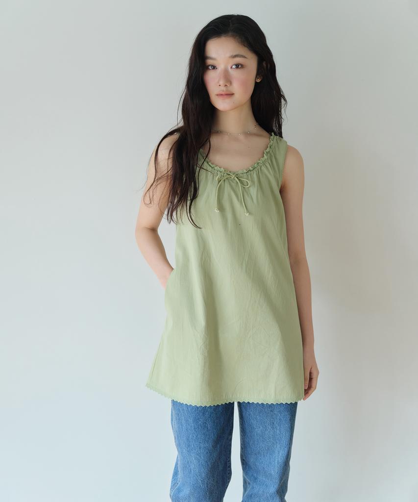 Hombadittingjeu Lace Sleeveless Dress (Green)
