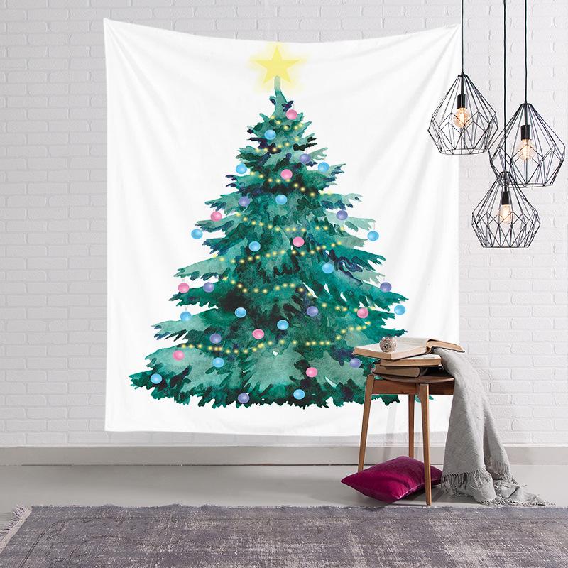 Home Decoration Christmas Tapestry Christmas Tree Tapestry Living Room Party Wall Decor Backdrop Cloth
