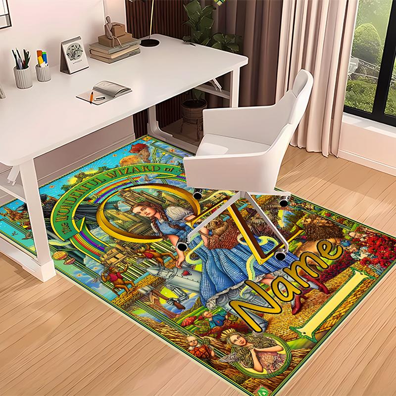 Custom Personalization The Wizard of Oz Print Area Rug - Soft, Washable Non-Slip Indoor Mat,Living Room,Home&Office Decorative Rug
