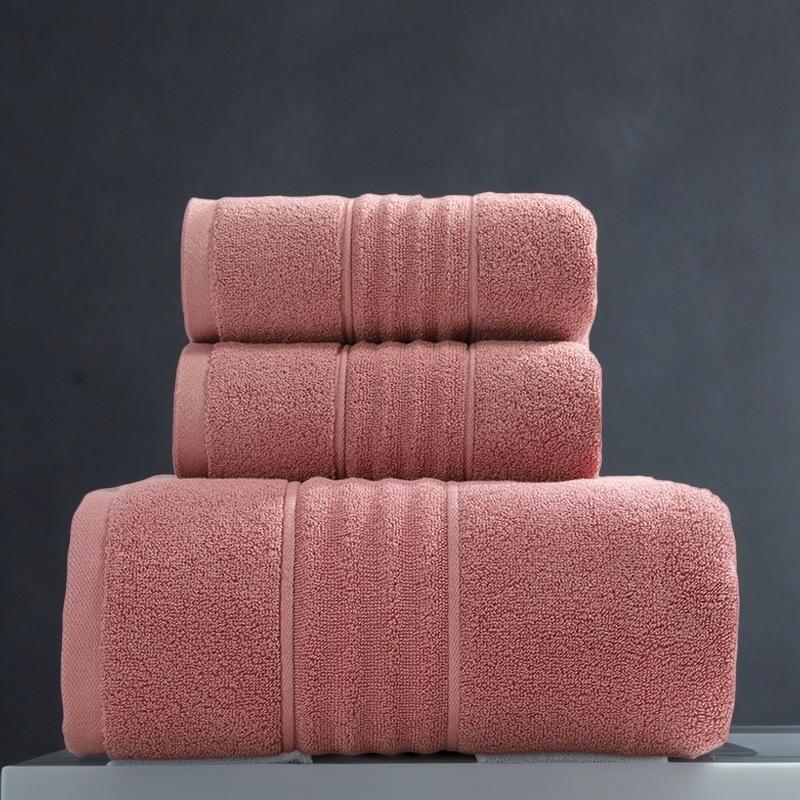 Pure Cotton Class A Soft Absorbent Embroidered Bath Towel - Luxurious, Thickened for Adults