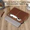 Compatible with New MacBook Pro 14, Genuine Leather Protective Case and Cowhide Inner Sleeve.