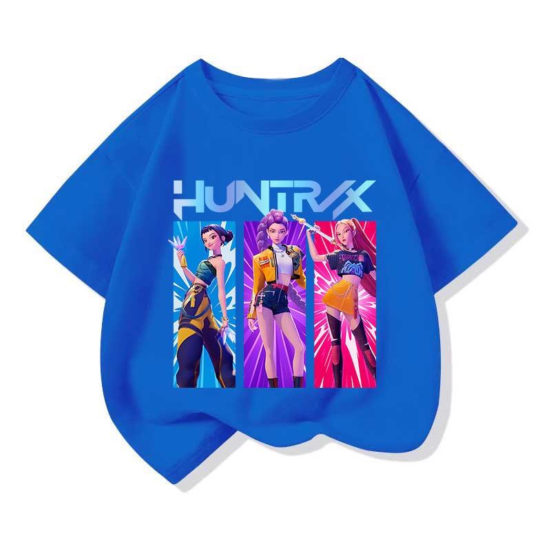 

RogueWave Cool Kpop Hunter Девушка Группа Узор Принт Футболка Повседневная Спортивная Футболка с Коротким Рукавом Отдых и Универсальная S