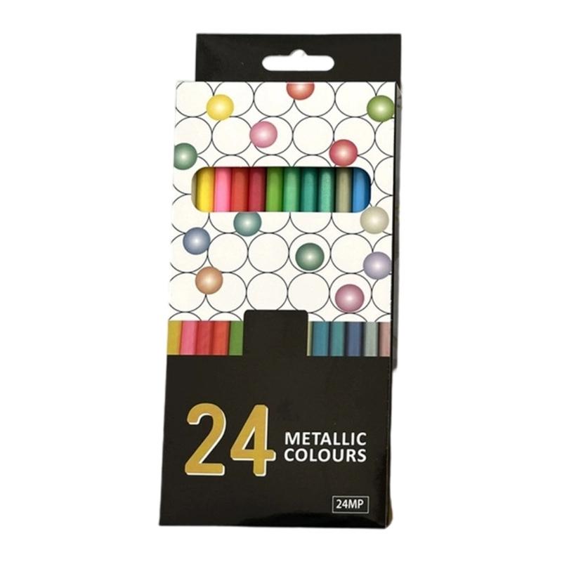 12/18/24 Color Art Supplies Metallic Colored Pencil Set Drawing Pencils Sketching Pencils Classroom for Adult