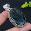 Natural Neon Blue Apatite Gemstone 925 Sterling Silver Pendant 2.44" l1g03