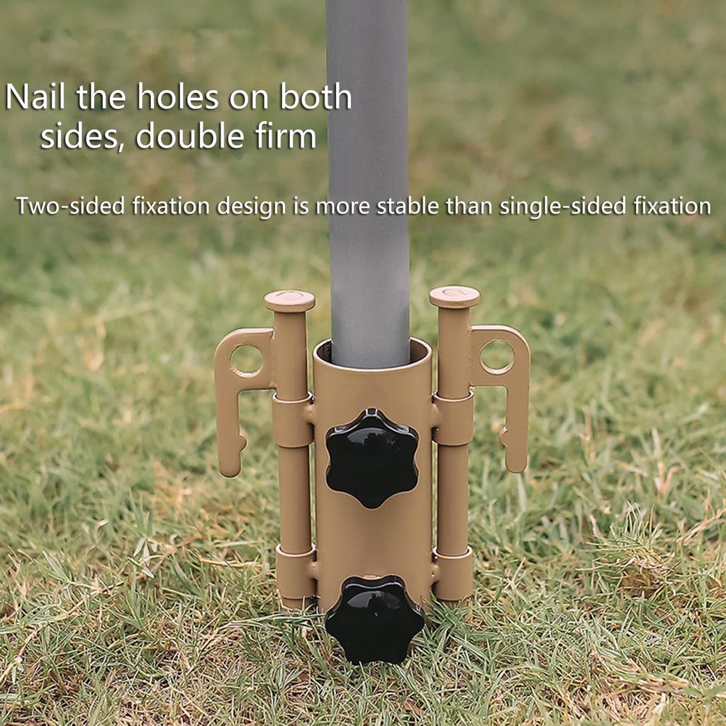 Portable Tent Holder with Tent Pegs Canopy Rod Fixed Tube Reinforced Wind proof Awning Rod Holder for Outdoor Camping