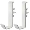 Yamazaki Tower Indoor Clothes Drying Pole Holder, Set of 2, White, Approx. W2 X D6 X H9cm (Each), Hangs On Lintel, Screw Mount, Laundry, Clothes Dryin