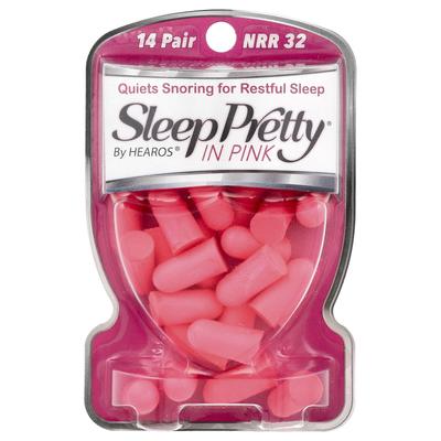 Sleep Pretty® Earplugs, Pink, Nrr 32, 14 Pairs