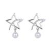 Super Fairy Five-pointed Star Pearl Earrings Temperament French Retro Earrings