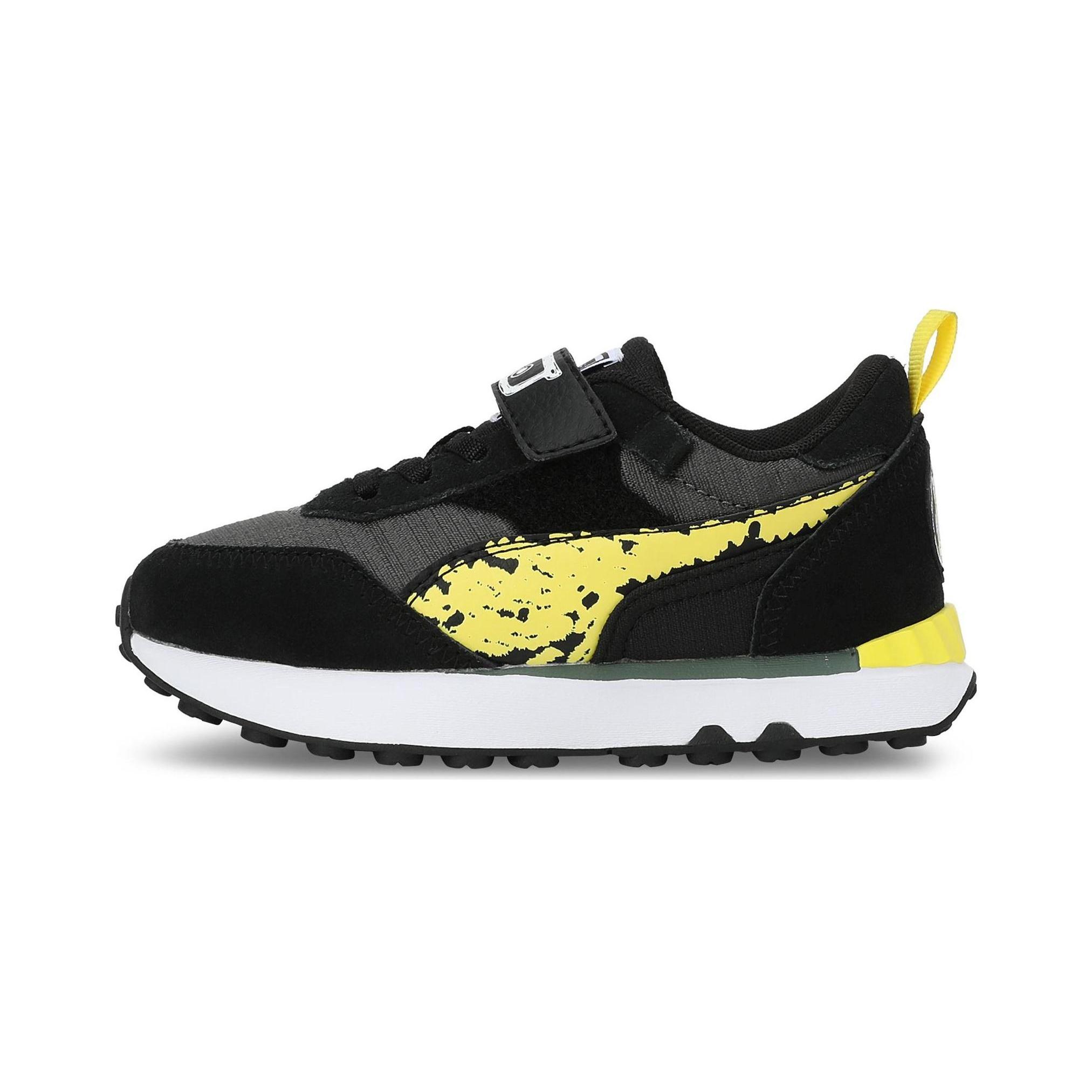 (PS) PUMA x SPONGEBOB SQUAREPANTS Rider FV Black Yellow Kids 393886-01 EU 34