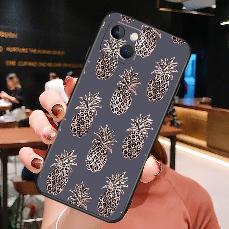 Tropical Pineapple Phone Case For iPhone 16 Pro Max 15 14 13 12 11 Pro Max Plus 12 13 Mini XR 16e Funda Cover