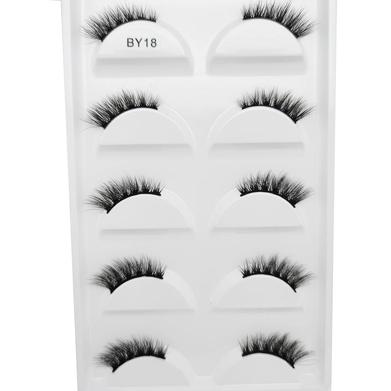 New 5 Pairs Natural 3D False Eyelashes Makeup Mink Eyelash Fake Eye Lashes Faux Cils Make Up Beauty Maquillaje Tools H13 Cat