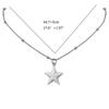 Y2k Style Star Pendant Necklace Round Beads Necklace Alloy Texture Star Pendant Neck Jewelry Present for Girls and Boy