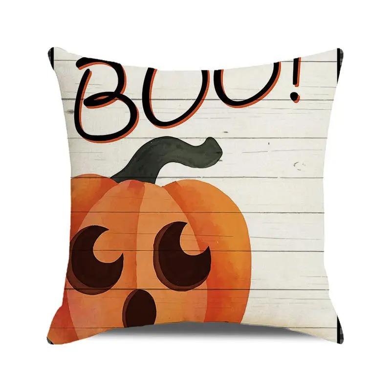 Halloween Holiday Party Decorations Pumpkin Cat Ghost Face Pillowcase Suitable for Home Living Room Sofa Room Decoration