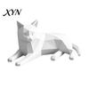 Cute Shelf Accents for Living Room 3D Printed Geometric Cat Figurine, Minimalist Desktop Sculpture Lovers, Small Desk Ornaments Lovers Nordic