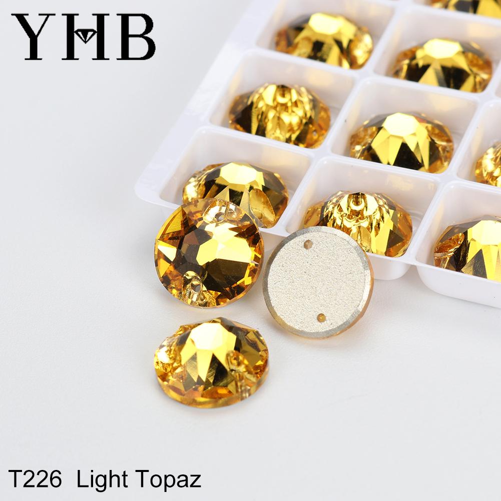 YHB Top Quality XIRIUS Glass Crystal AB Moonlight Sewing Stones Flatback Sew on Rhinestones For Garment Clothes Bags